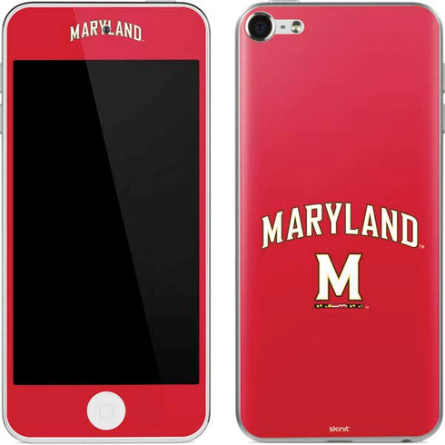 University of Maryland Collegiate Text Red Apple iPod Skin