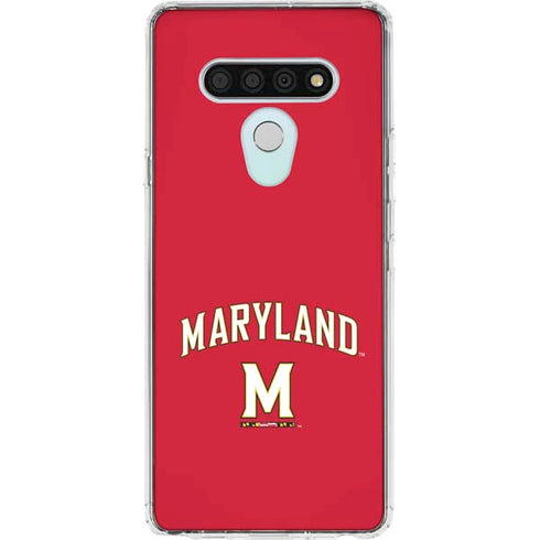 University of Maryland Collegiate Text Red LG Stylo 6 Clear Case