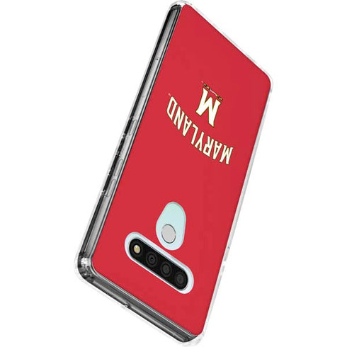 University of Maryland Collegiate Text Red LG Stylo 6 Clear Case