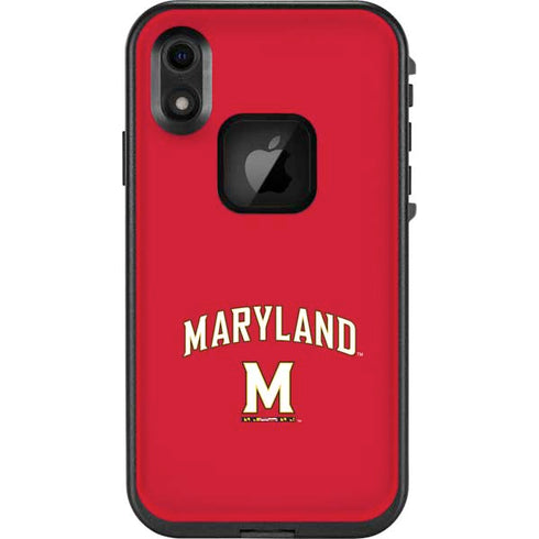 University of Maryland Collegiate Text Red LifeProof Fre iPhone Skin