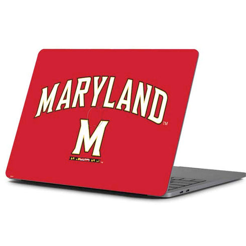 University of Maryland Collegiate Text Red Apple MacBook Pro 13-inch Skin
