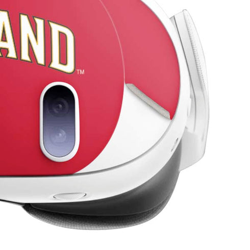 University of Maryland Collegiate Text Red Meta Quest 3 Skin