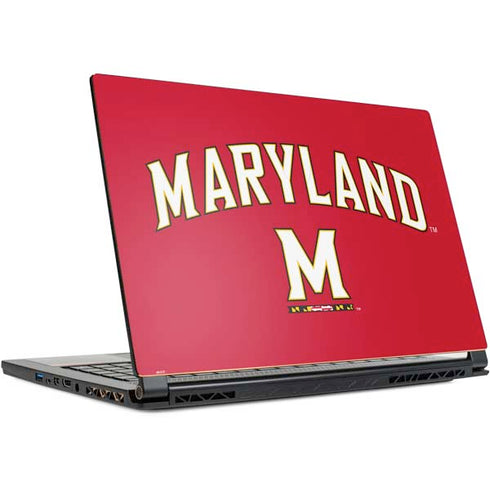 University of Maryland Collegiate Text Red MSI GS65 Stealth Laptop Skin
