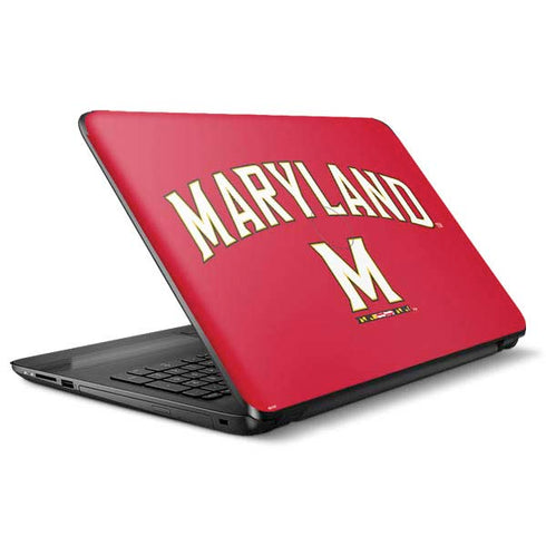 University of Maryland Collegiate Text Red HP Notebook Skin