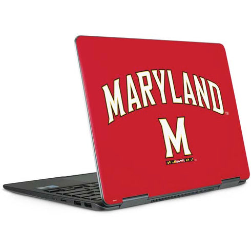 University of Maryland Collegiate Text Red Notebook 9 Pro 13in (2017) Skin