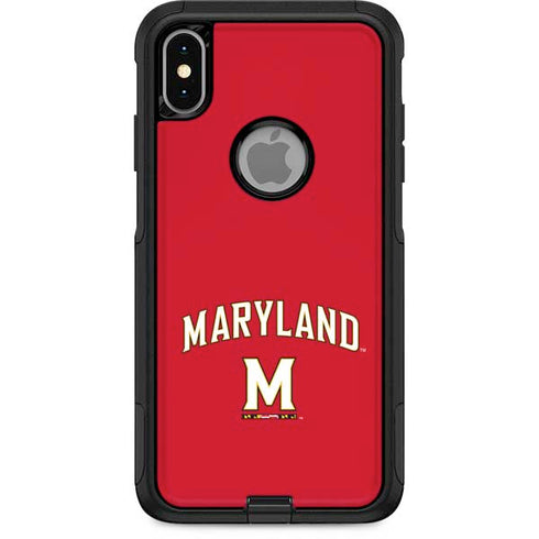 University of Maryland Collegiate Text Red Otterbox Commuter iPhone Skin