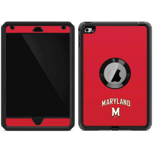 University of Maryland Collegiate Text Red Otterbox Defender iPad Skin