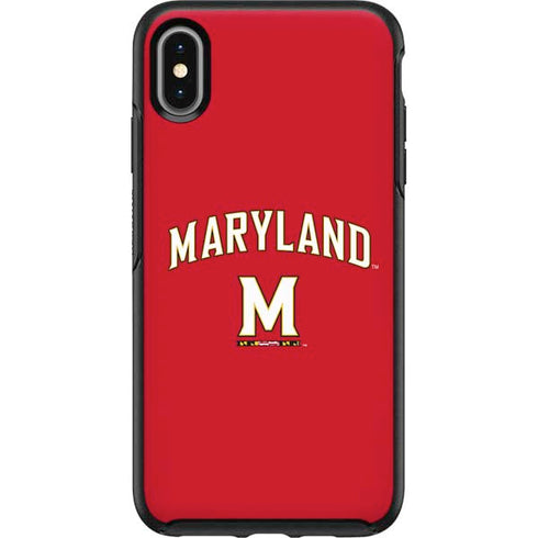 University of Maryland Collegiate Text Red Otterbox Symmetry iPhone Skin