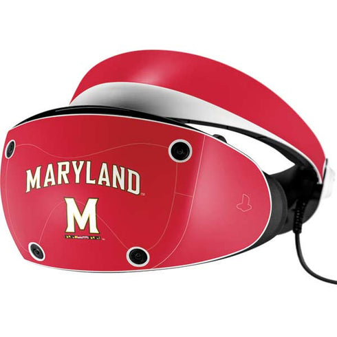 University of Maryland Collegiate Text Red PlayStation VR2 Skin