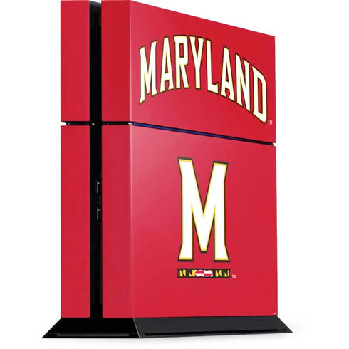 University of Maryland Collegiate Text Red PS4 Console Skin