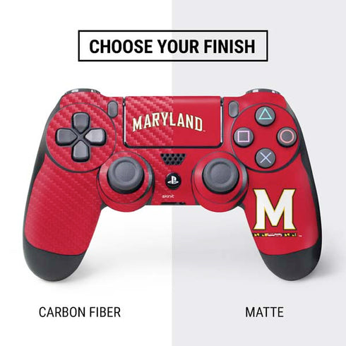 University of Maryland Collegiate Text Red PS4 Pro/Slim Controller Skin