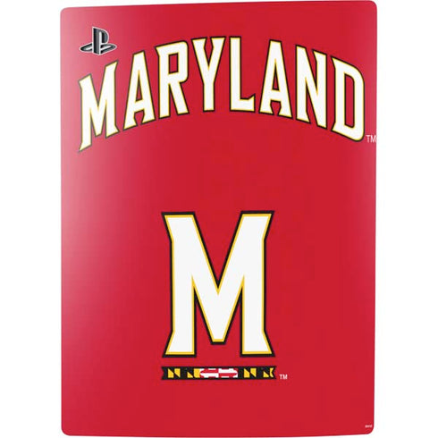 University of Maryland Collegiate Text Red PS5 Digital Edition Console Skin
