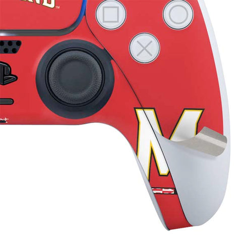 University of Maryland Collegiate Text Red PS5 Slim Digital Edition Bundle Skin
