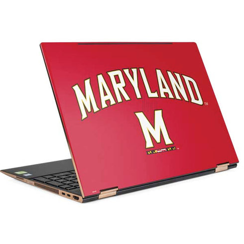 University of Maryland Collegiate Text Red HP Spectre Skin