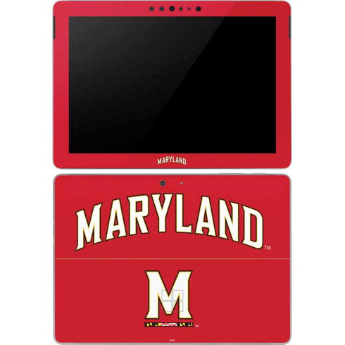 University of Maryland Collegiate Text Red Surface Go Skin