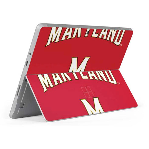 University of Maryland Collegiate Text Red Surface Go Skin