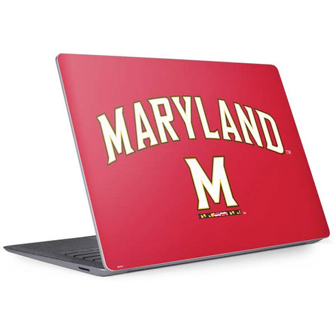 University of Maryland Collegiate Text Red Surface Laptop 3 13.5in Skin