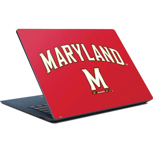 University of Maryland Collegiate Text Red Surface Laptop Skin