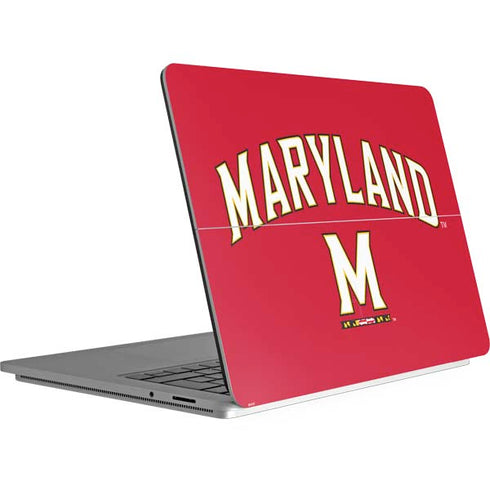 University of Maryland Collegiate Text Red Surface Laptop Studio Skin