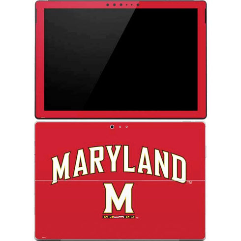 University of Maryland Collegiate Text Red Surface Pro 4 Skin