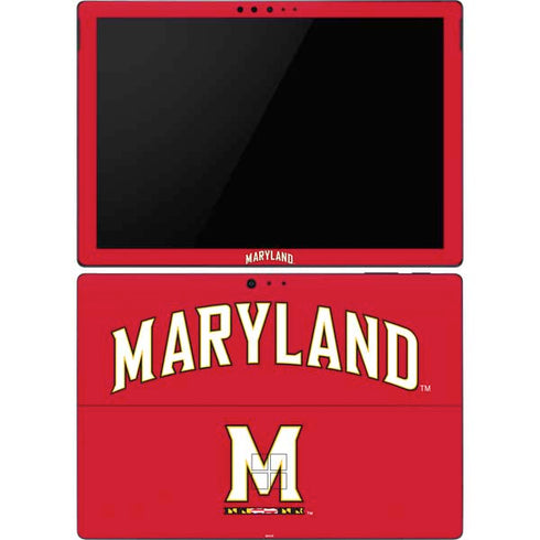 University of Maryland Collegiate Text Red Surface Pro 6 Skin