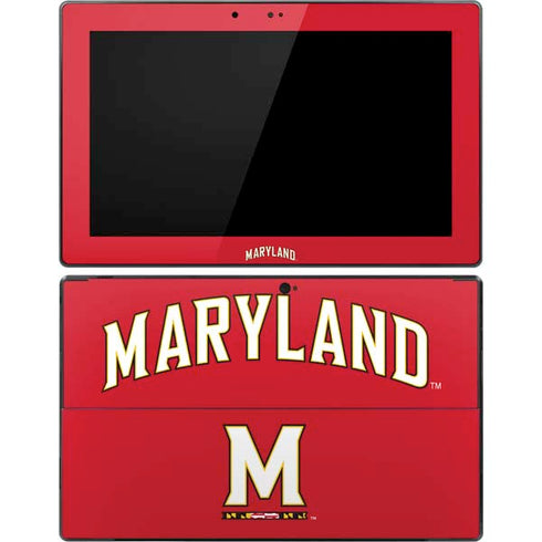 University of Maryland Collegiate Text Red Surface Pro Tablet Skin