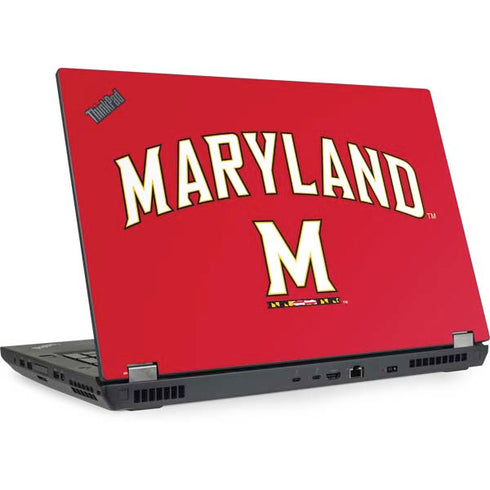 University of Maryland Collegiate Text Red Lenovo ThinkPad Skin