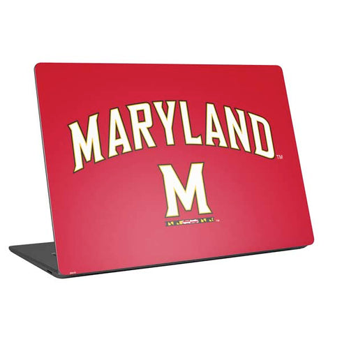 University of Maryland Collegiate Text Red Universal Laptop 17in (13.8 x 10in) Skin