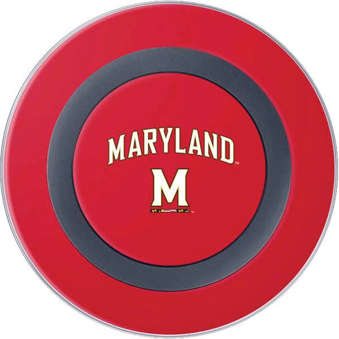 University of Maryland Collegiate Text Red Wireless Charger Skin