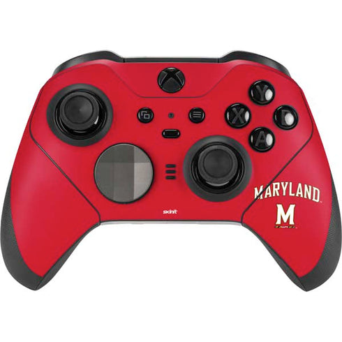 University of Maryland Collegiate Text Red Xbox Elite Wireless Controller Series 2 Skin