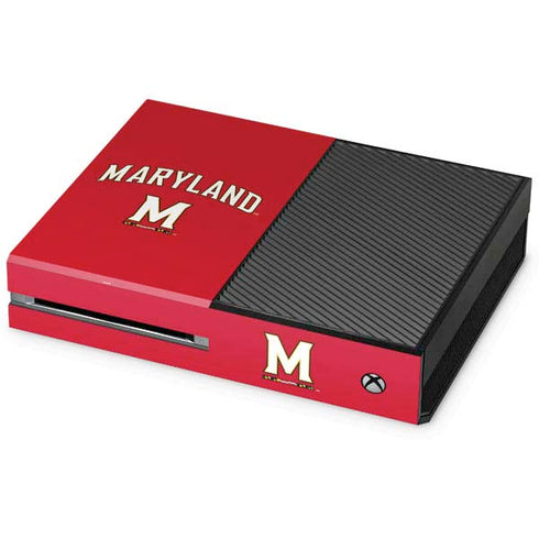 University of Maryland Collegiate Text Red Xbox One Console Skin