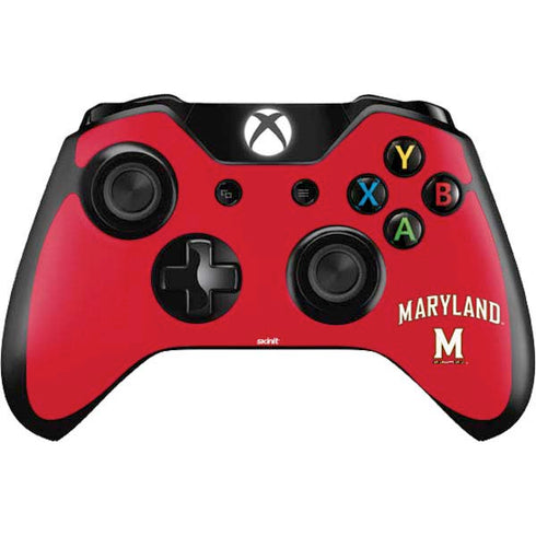 University of Maryland Collegiate Text Red Xbox One Controller Skin
