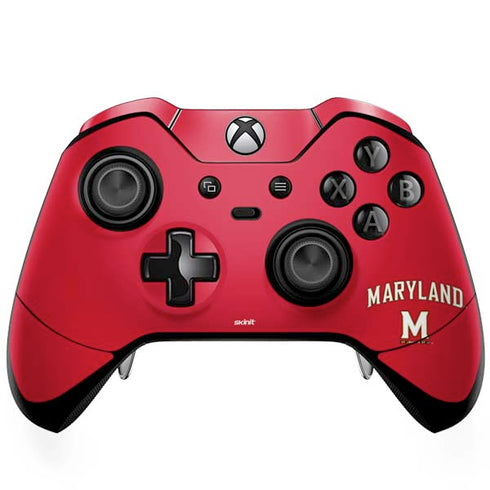 University of Maryland Collegiate Text Red Xbox One Elite Controller Skin