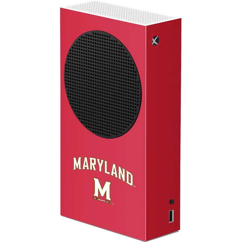 University of Maryland Collegiate Text Red Xbox Series S Console Skin