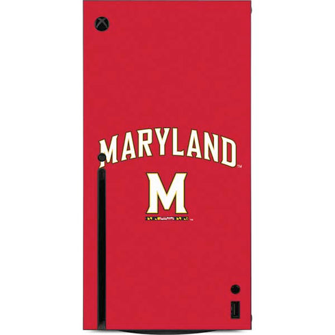University of Maryland Collegiate Text Red Xbox Series X Console Skin