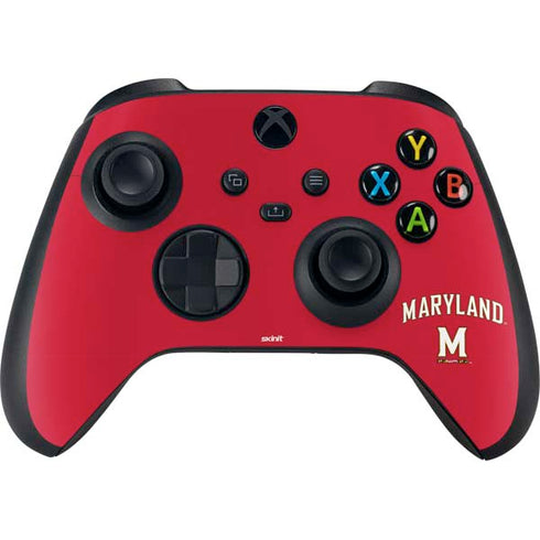 University of Maryland Collegiate Text Red Xbox Series X Controller Skin