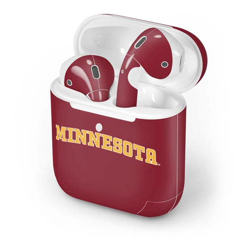 University of Minnesota Collegiate Text Apple AirPods 2 Skin