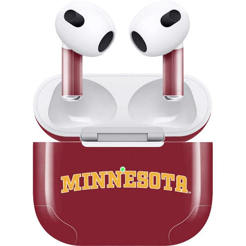 University of Minnesota Collegiate Text Apple AirPods (3rd Gen 2021) Skin