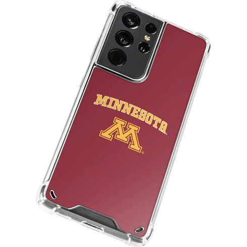 University of Minnesota Collegiate Text Galaxy S21 Ultra 5G Clear Case