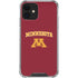 University of Minnesota Collegiate Text iPhone 12 Clear Case