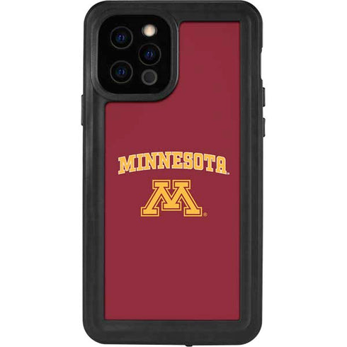 University of Minnesota Collegiate Text iPhone 12 Pro Waterproof Case