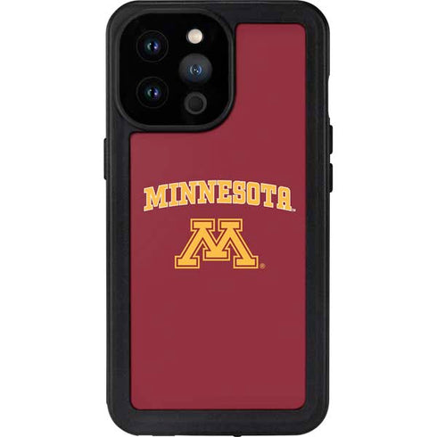 University of Minnesota Collegiate Text iPhone 14 Pro Max Waterproof Case