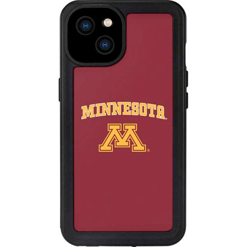 University of Minnesota Collegiate Text iPhone 15 Plus Waterproof Case