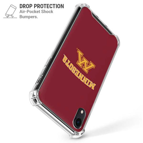 University of Minnesota Collegiate Text iPhone XR Clear Case