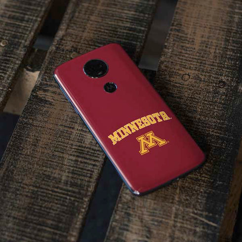 University of Minnesota Collegiate Text Moto E5 Plus Skin