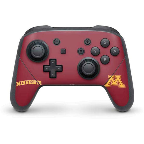 University of Minnesota Collegiate Text Nintendo Switch Pro Controller Skin