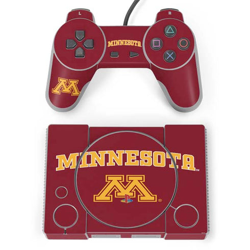 University of Minnesota Collegiate Text PlayStation Classic Bundle Skin