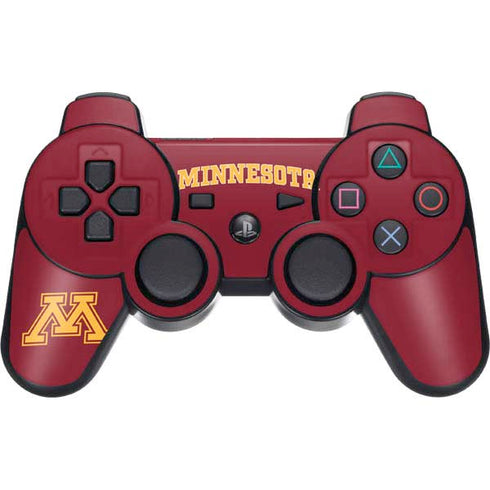 University of Minnesota Collegiate Text PS3 Dual Shock wireless controller Skin