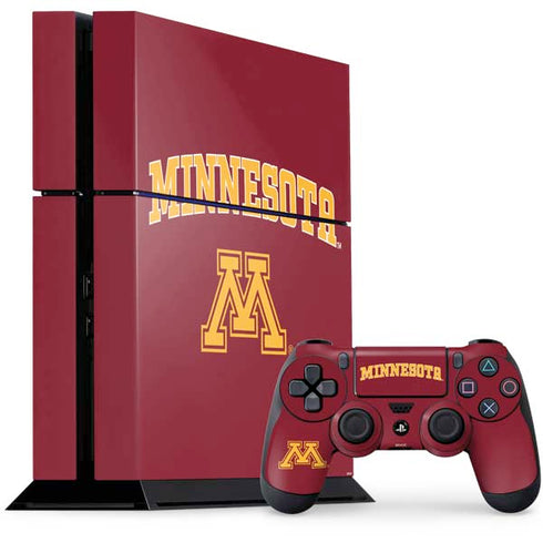 University of Minnesota Collegiate Text PS4 Console and Controller Bundle Skin