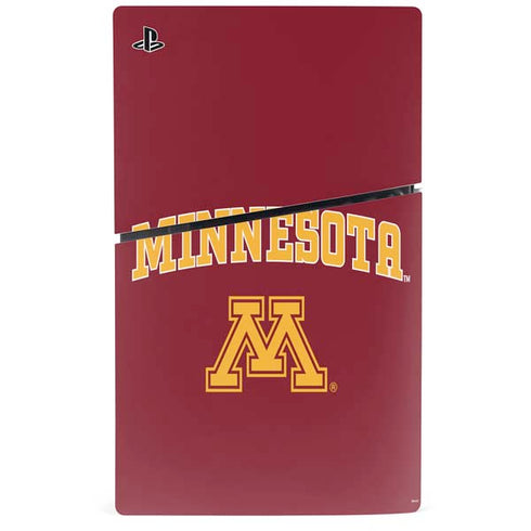 University of Minnesota Collegiate Text PS5 Slim Disk Bundle Skin